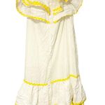 LISA MARIE FERNANDEZ x Target Large LINEN BLEND TIERED RIC RAC DRESS White Photo 0