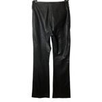 frame denim FRAME Pintuck Leather Trousers in Noir Black 8 New Womens Pants Photo 6