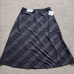 Croft & Barrow Lot of 2 - Elegant Plaid A-Line Skirt - Gray and Red & Tan and Gray Photo 2