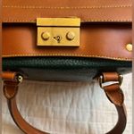 Vintage green and brown leather handbag Photo 8