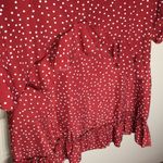 Red polkadot white Cocktail Dress Floral Sleeveless Dresses beach women dress​​ Size M Photo 8