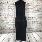 Equipment Femme Tegan Dress S P 100% Silk Black Chevron Sleeveless Button Front Photo 3