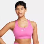 Nike  Swoosh Medium Support Padded Sports Bra, Pink, Size L Photo 0