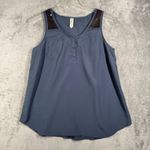 Floreat Shirt Sequin Sleeveless Tank Top Cami Casual Party Blouse Blue Size 8 Photo 1