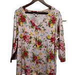 The Pioneer Woman Size XXL Women's TOP BLOUSE Pink FLORAL PRINT 3/4 Sleeve CRHb Photo 0