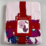 Simple Pleasures Pajama Set With Headband Size Large Cat Print Pink Magenta Pant Photo 0