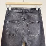 AMO Denim High Rise Stix Cropped Jeans Frayed Hem Anthropologie Washed Black 26 Photo 6