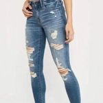 Abercrombie & Fitch  Harper Super Skinny Jeans Mid-rise Distressed Size 32 Photo 0