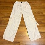 Wild Fable Womens Small Off White Cotton Pull on Cargo Pants Pockets Baggy New Photo 0