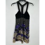 Free People Sleeveless Racerback Floral Lotus Print Studded A Line Shift Dress 4 Photo 1