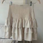 Amanda Uprichard  cream ruffle skirt Photo 0