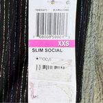 Flaw/City Studio XXS Metallic Pin Striped Black Sheath Dress Tulip Style Bottom Photo 13