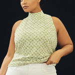 Anthropologie  Maeve Structured Mock Neck Top size L Photo 0