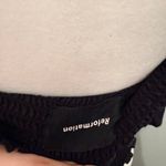 Reformation NWOT  Jet Black Ruffle Smocked Top Size XS Photo 2