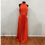 Mac Duggal 26992 Pleated Sleeveless Halter Gown in Spring Green Size 10 Sunset Photo 3