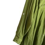 Cato  Women Tunic Top 18/20 Olive Green Relaxed Button Up Sheer‎ Gauze Workwear Photo 5