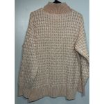 Knox Rose Mock Neck Cable Knit Sweater Womens Medium Terracotta White Pullover Photo 1