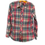 Talbots  Pink Blue White Plaid Cotton Classic Casual Button Up Shirt Size 1X Photo 1