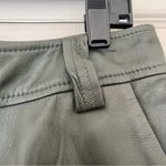 Antonio Melani Morgan Culotte High Rise Wide Leg Cropped Green Leather Pants NEW Photo 8
