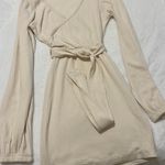 Cream Sweater Wrap Dress Size 0 Photo 0