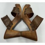 Johnston & Murphy  Women's Clog Platform Sandal 8.5 Brown Leather Block Heel Boho Photo 6