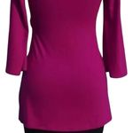 Cache Empire Bust Gold Metal Grecian Gold Self Belt Top New Ruched Plum NWT $118 Photo 4