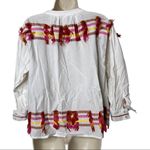 Roberta Roller Rabbit Fez Fringe Laura embroidered top sz XS Photo 2
