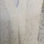 ECI  Lace Sleeveless Blouse White Ivory Small Layering Top Photo 2