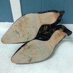 Vtg 80s Nando Muzi VELLUTO velvet embroidered gold thread pumps women’s size 7.5 Black Photo 7