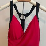 Aqua Green  Women's Red and Black Colorblock One Piece Swimsuit - Small - NWT Photo 2