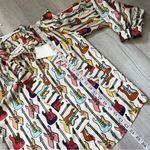 La Prestic Ouiston Silk Blouse NWT francoise guitars womens Cream xsmall chic Red Size XS Photo 4