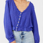 Free People  Golden Road Ruffled Button Front Top‎ Photo 0