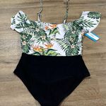 Tropical Print women one piece Green Size XL Photo 0