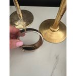 Gold Tone Cuff Bracelet Black Geometric Stone Hinged Bangle Fashion Jewelry y2k Photo 4