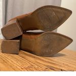 Nine West sz 7.5 Coffee Brown Zip Up Pointed Toe Chunky Heel Boot Chic Fall Edgy Photo 11