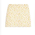 We Wore What  ditsy daisies mini skirt  Womens Mini SLIP Skirt ZR5 IVORY MULTI M Photo 3