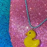 Boutique Rubber Duck Necklace Adult Baby Shower Gag Gift Pregnancy Gender Reveal Kawaii Photo 0