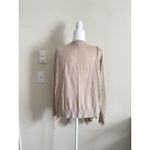 Garnet Hill Womens Large Waterfall Cardigan Linen Blend Oversized Cozy Neutral Photo 4