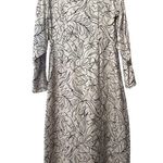 NEW Jonathan Simkhai Lee Linen Blend Midi Dress Painted Floral Size 10 Old Money Black Photo 5