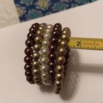 Women’s Stretchy Spiral Bracelet Cuff Beaded Multi Color Photo 8
