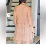 Brown Polka Dot Dress Tan Size M Photo 5