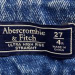 Abercrombie & Fitch  Ultra‎ High Rise Straight Jeans Belted Size 27/4R Photo 6