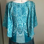 FANG Women’s Bohemian Burnout Print Fitted V Photo 6