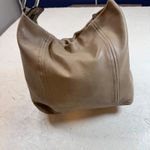 Michael Kors Leather Hobo Shoulder Bag Taupe Silver Hardware Photo 5