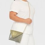 A New Day  NWT Women's Multicolor Glitter Iridescent Envelope Clutch Chain Strap Photo 1