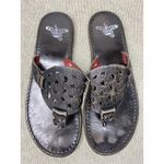 FREEBIRD by Steven  Vallarta Black Leather Thong Sandals Women's 10 Star Moon Photo 1