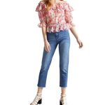 Ted Baker Ted‎ Baker Harina Pink Floral Ruffle Off The Shoulder Top Size 1 US 4 Small Photo 3