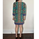 Nicole Miller  Blue Pailsey Mini Dress Size Small Photo 1