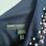 Maggy London  Embellished Celeste Flounce Dress in Navy Photo 6
