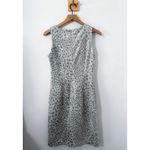 J. McLaughlin  Delilah Silver Gray Safari Cheetah Print Suede Dress XS Photo 3